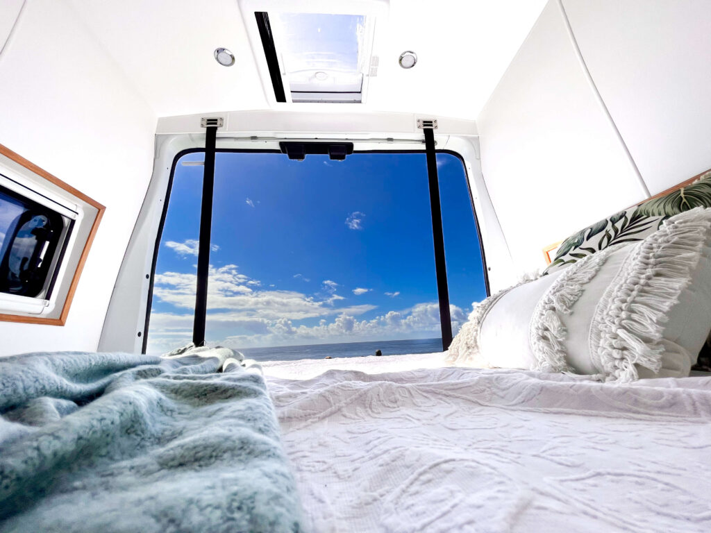 Campervan View Ocean Sky