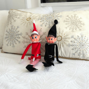 Christmas cushion with elves