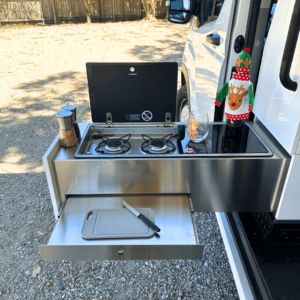 Campervan slide out kitchen