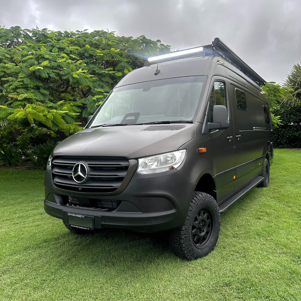 LED light bar front of campervan